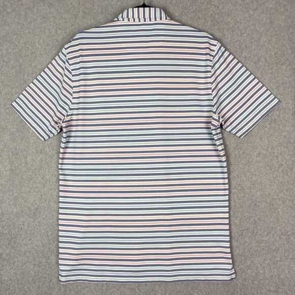 Johnnie O Shirt Mens M Striped Golf Polo Los Angeles Country Club LACC US Open - Picture 5 of 6